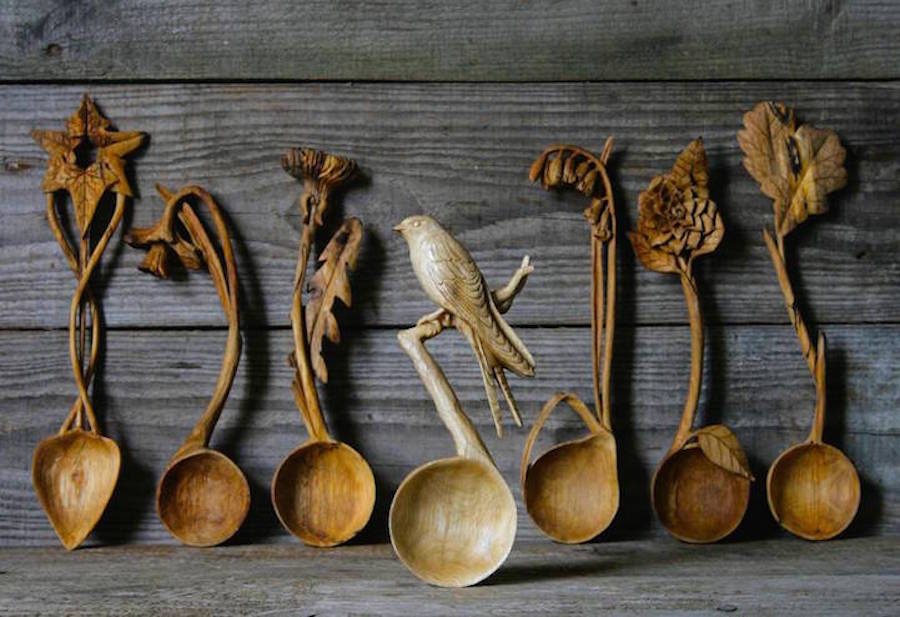 Wooden Spoons Carved in Form of Animals1
