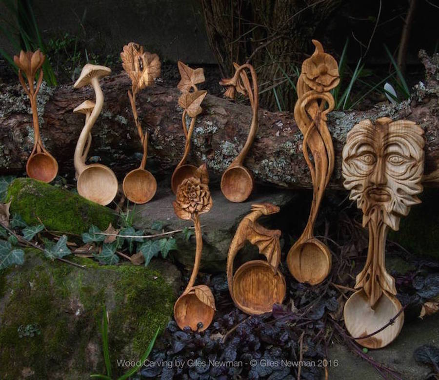 Wooden Spoons Carved in Form of Animals12