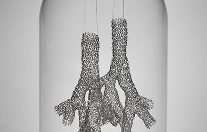 Wire Organ Crochet Sculptures