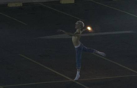 Majestic Ballet in a Parking at Night