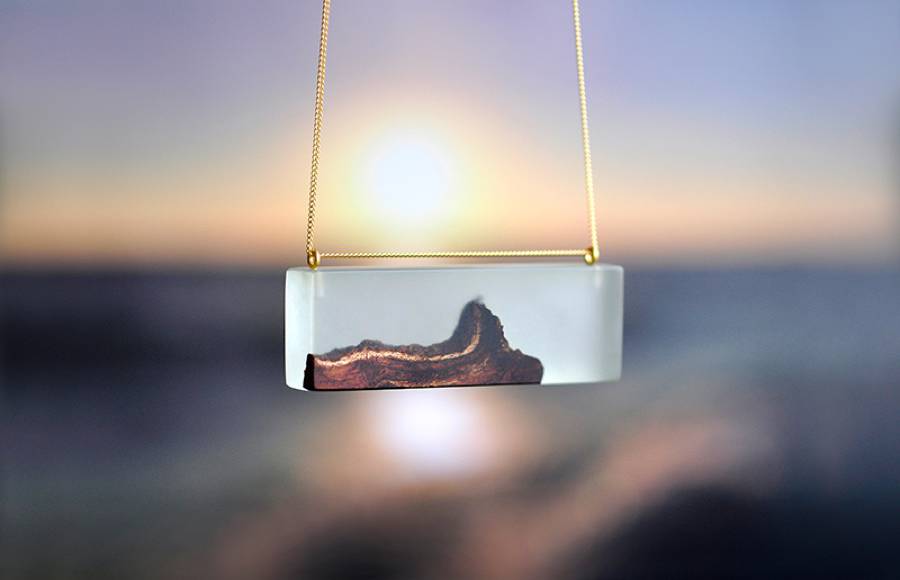 Handcrafted Jewelry Made from Driftwood and Bioresin