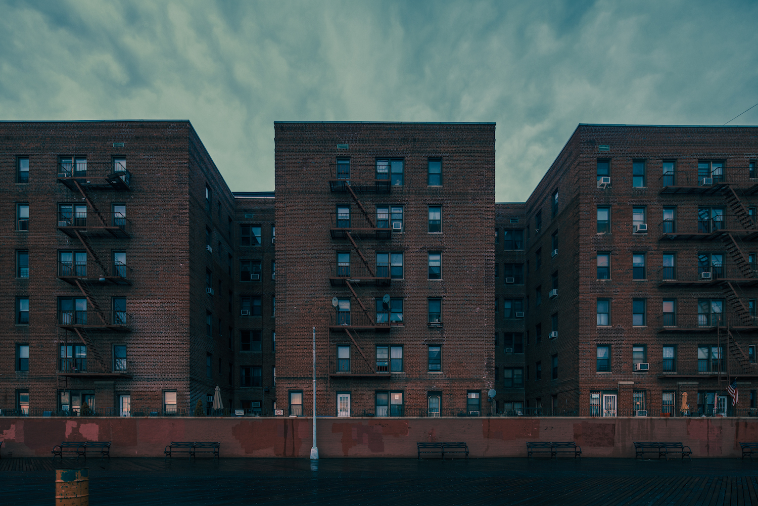 The Triplet Building on the Boardwalk, Brighton Beach, Brooklyn, NY, 2016