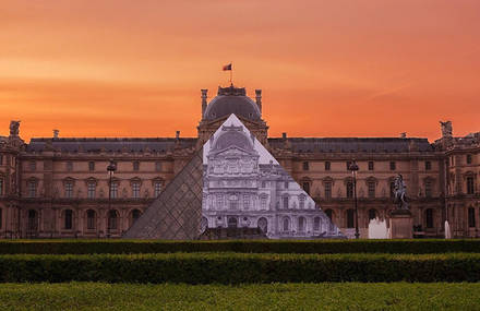 Hidden Louvre Pyramid by JR