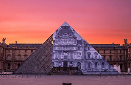 Hidden Louvre Pyramid by JR