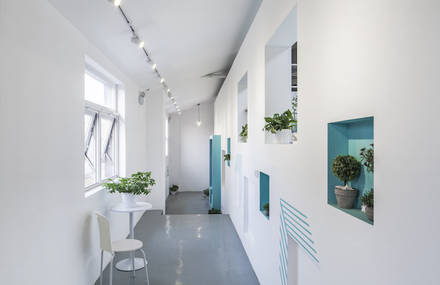 White Blue Botanical Office in Beijing