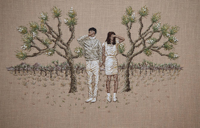 Embroidered Scenes by Michelle Kingdom