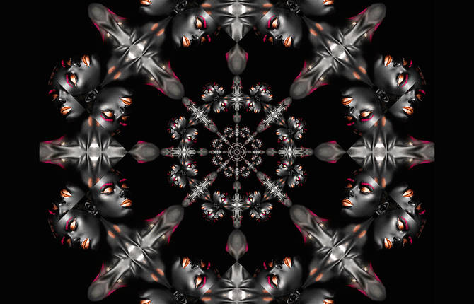 Abstract Kaleidoscopic Reflections by Caglar Mogultay