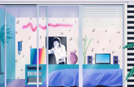 Vibrant Miami 80’s Style Illustrations