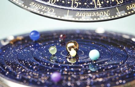 Astronomical Watch Depicting Real Time Orbits Planets