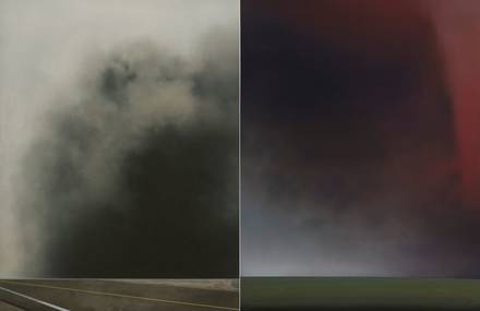 Hazy Lost Horizons Paintings by Christopher Saunders
