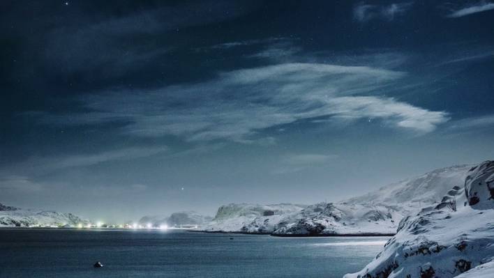 Surf in the Freezing Arctic Ocean of Siberia