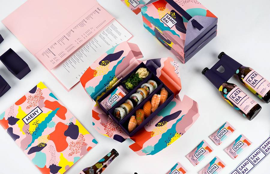 Colorful Brand Identity for Japanese Sushi Restaurant