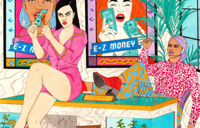 Vibrant Everyday Life Illustrations of Trendy Girls