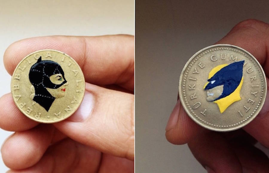 Coins Transformed in Pop Art Characters