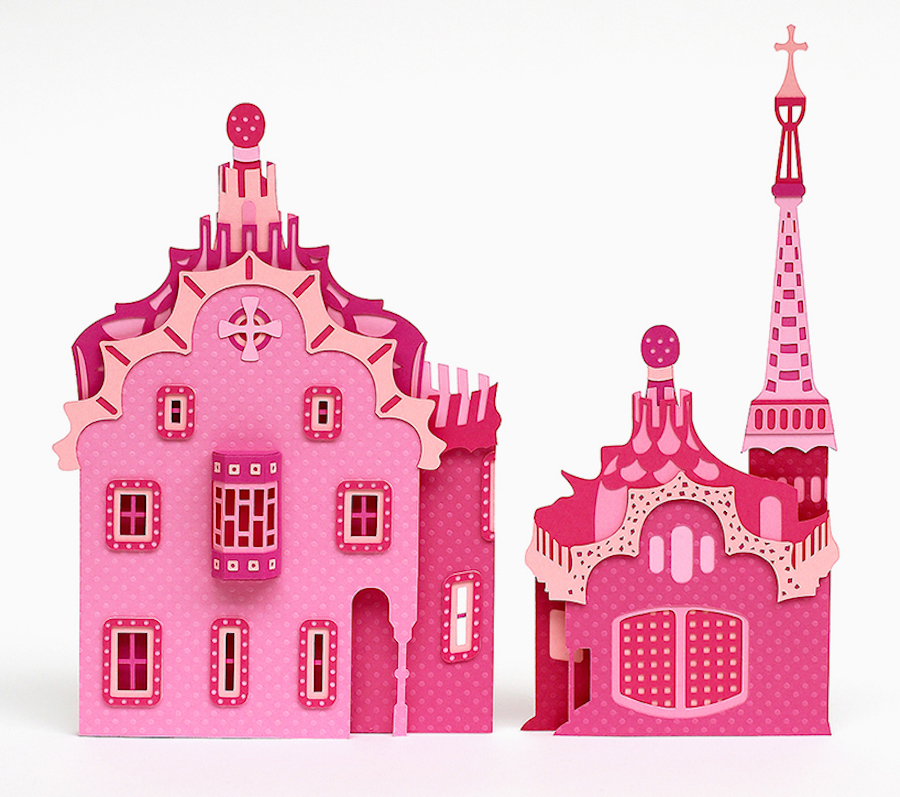 Craft Paper Cityscapes of Barcelona6
