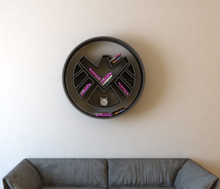 Funny Bookshelves with Superheroes Legos3