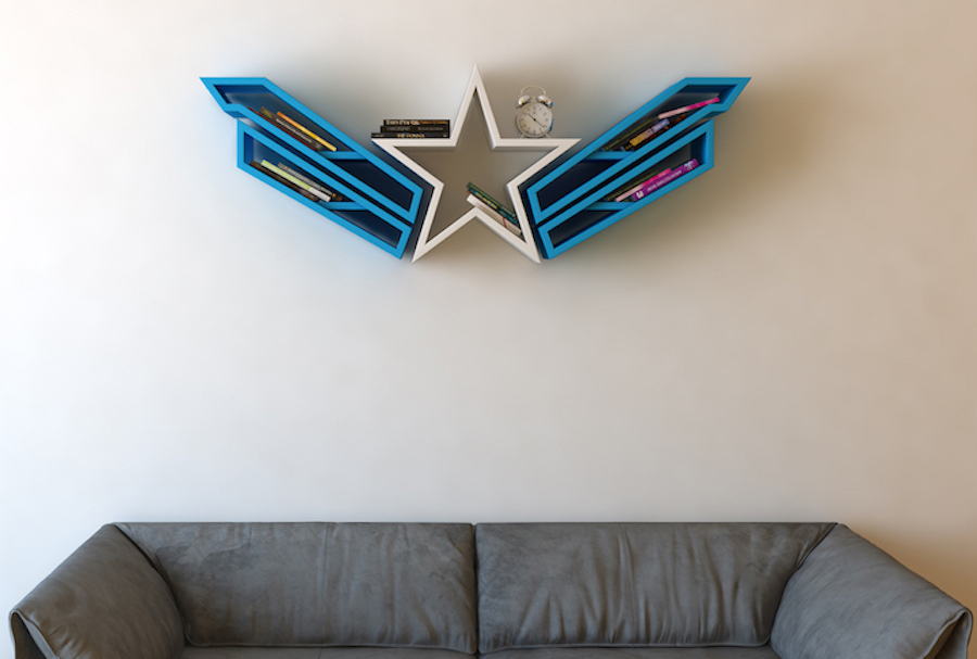 Funny Bookshelves with Superheroes Legos4