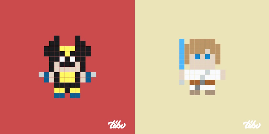 Funny Mini-Heroes in Pixel Art0