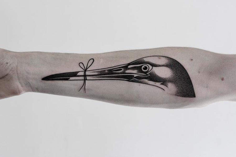 Hybrid Wildlife Black and White Tattoos  10