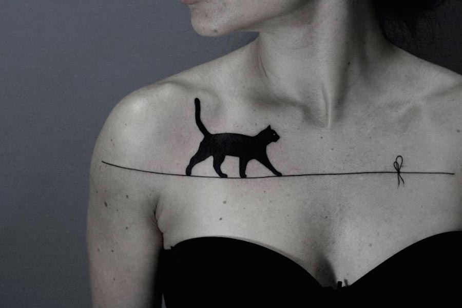 Hybrid Wildlife Black and White Tattoos  9