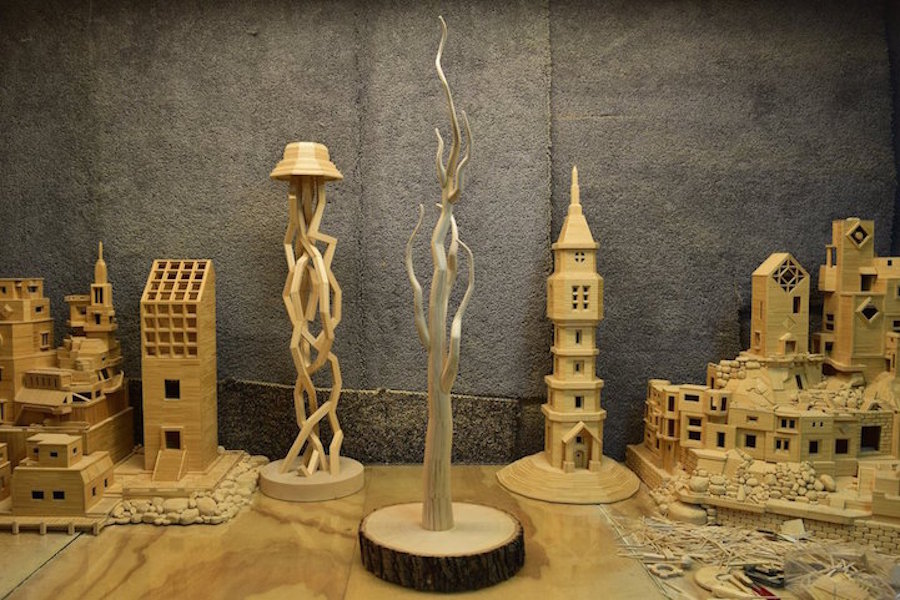 Incredible City Sculptures with Toothpicks0