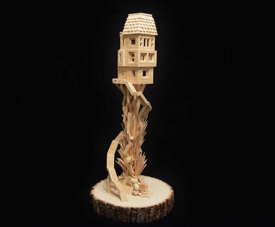 Incredible City Sculptures with Toothpicks14