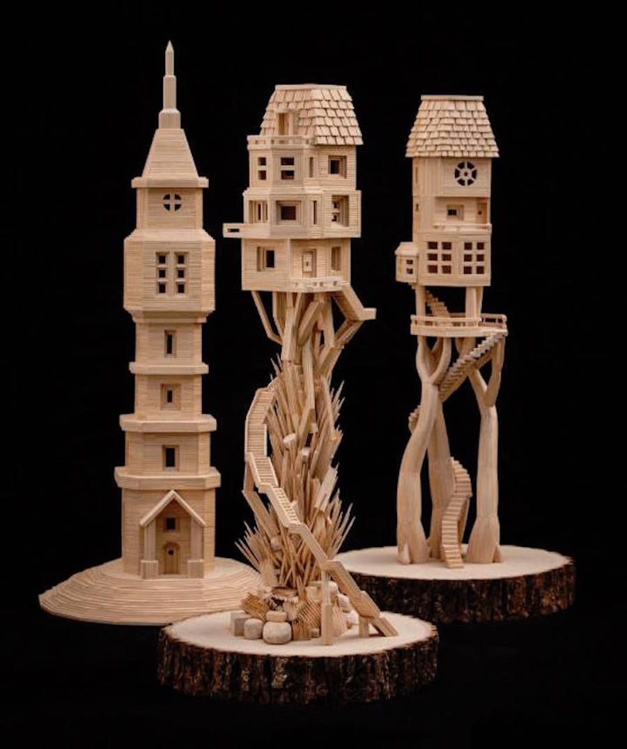 Incredible City Sculptures with Toothpicks15