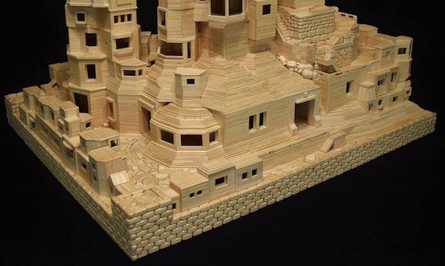 Incredible City Sculptures with Toothpicks5