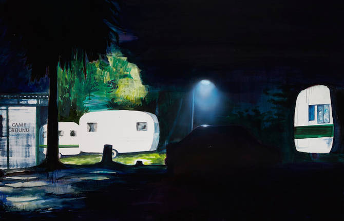 Mysterious Paintings of Silent Scenes at Night