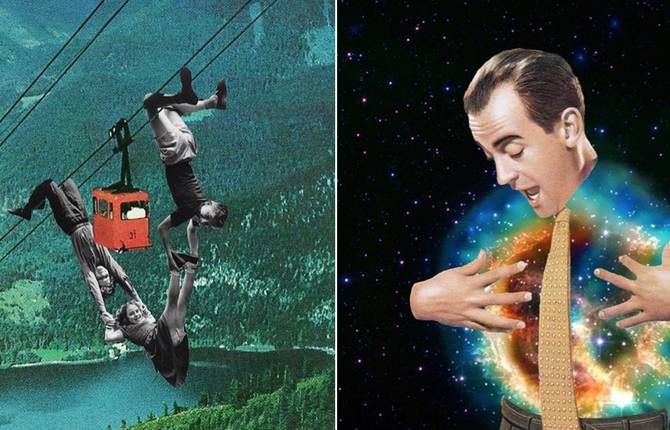 Scatterbrain Collages of Vintage Pictures