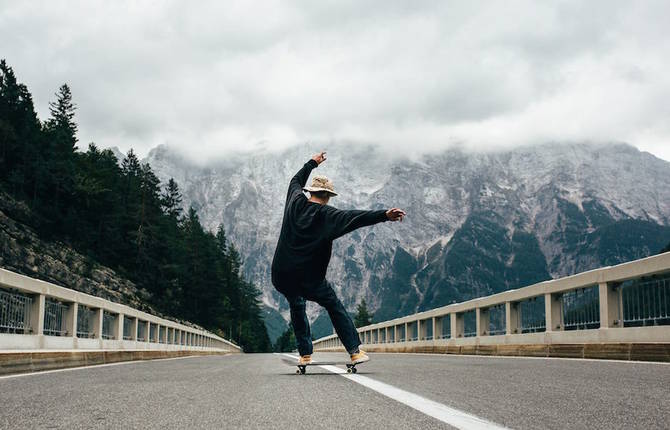 Skateboard and Nature Photography in Slovenia