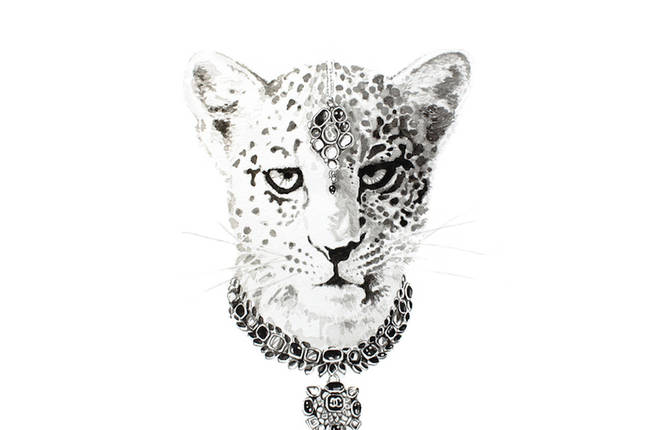 Watercolor Illustrations of Bejeweled Animals