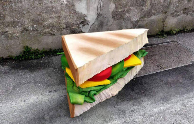 Abandoned Mattresses Turned into Appetizing Food Sculptures