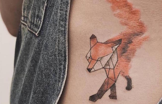 Memesmerizing Tattoos Mixing Geometry and Nature Items