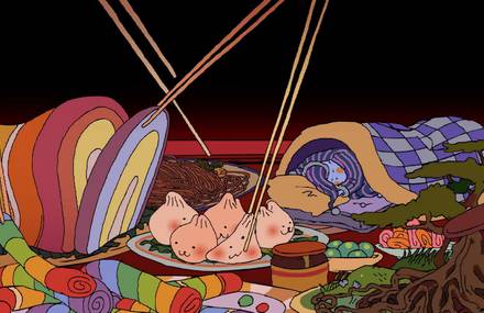 Funny Animation Capturing Perfectly the Wild World of Eating Chinese Food
