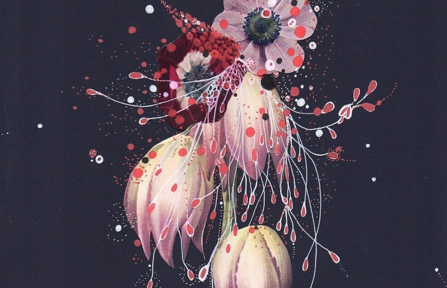 Flowery Sea Creatures Art Collages