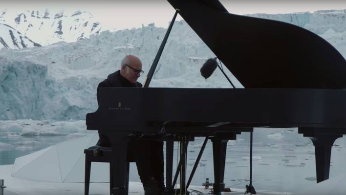 Pianist Ludovico Einaudi Playing on the Arctic Ocean for Greenpeace