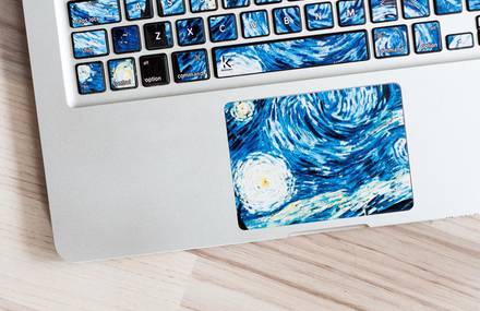 Stunning Laptop Keyboard Stickers Inspired by Iconic Paintings