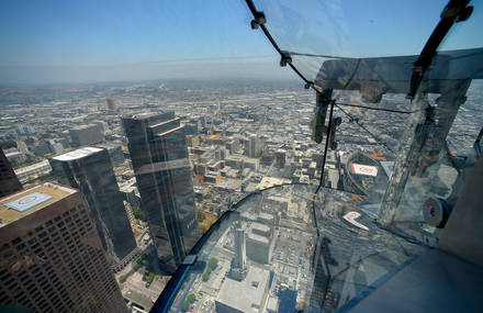 A Slide at 300 Meters above Los Angeles