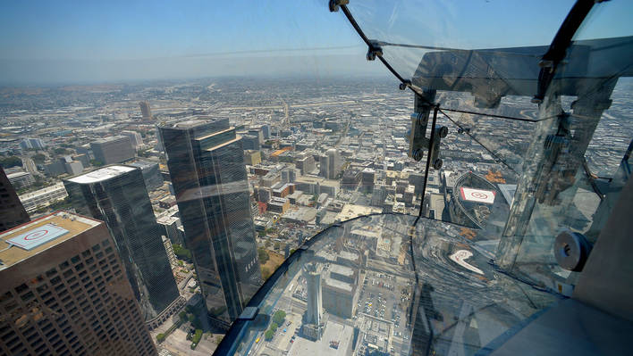 A Slide at 300 Meters above Los Angeles