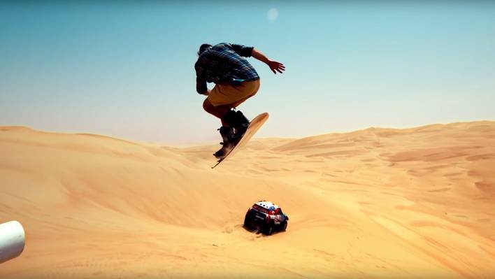 Snowboarding in the Desert