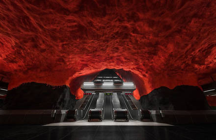 Colorful Pictures of Stockholm Subway Stations