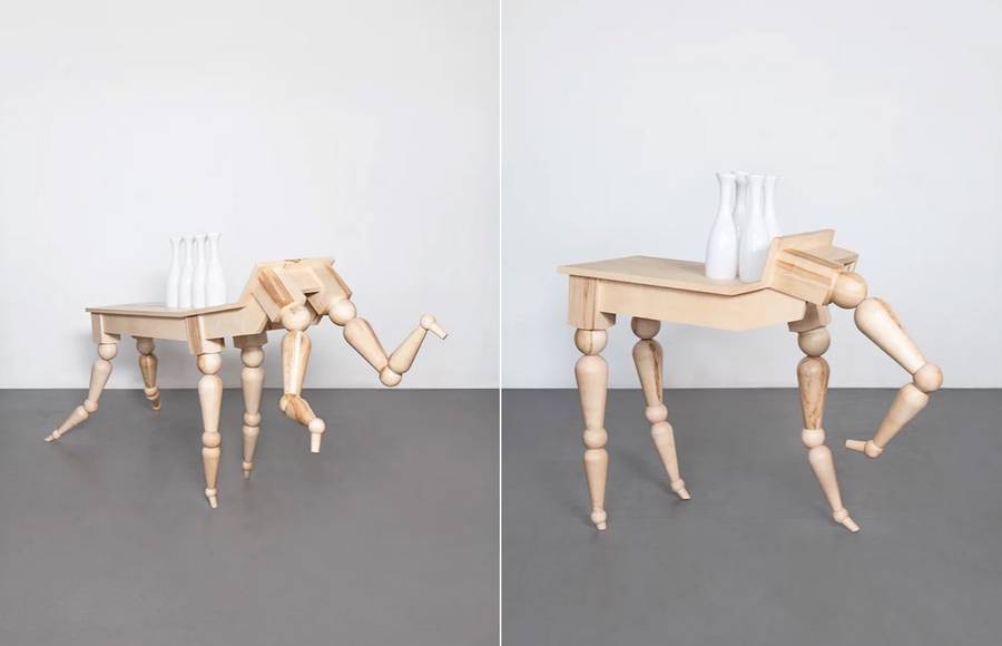 Wooden Table Inspired by Horses