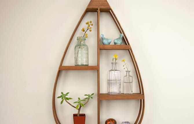 Clever Teardrop-shaped Bookcase