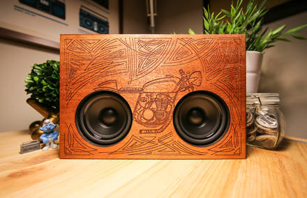 New Wooden Engraved Boomboxes Designed by Several Artists