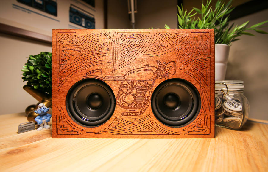 New Wooden Engraved Boomboxes Designed by Several Artists