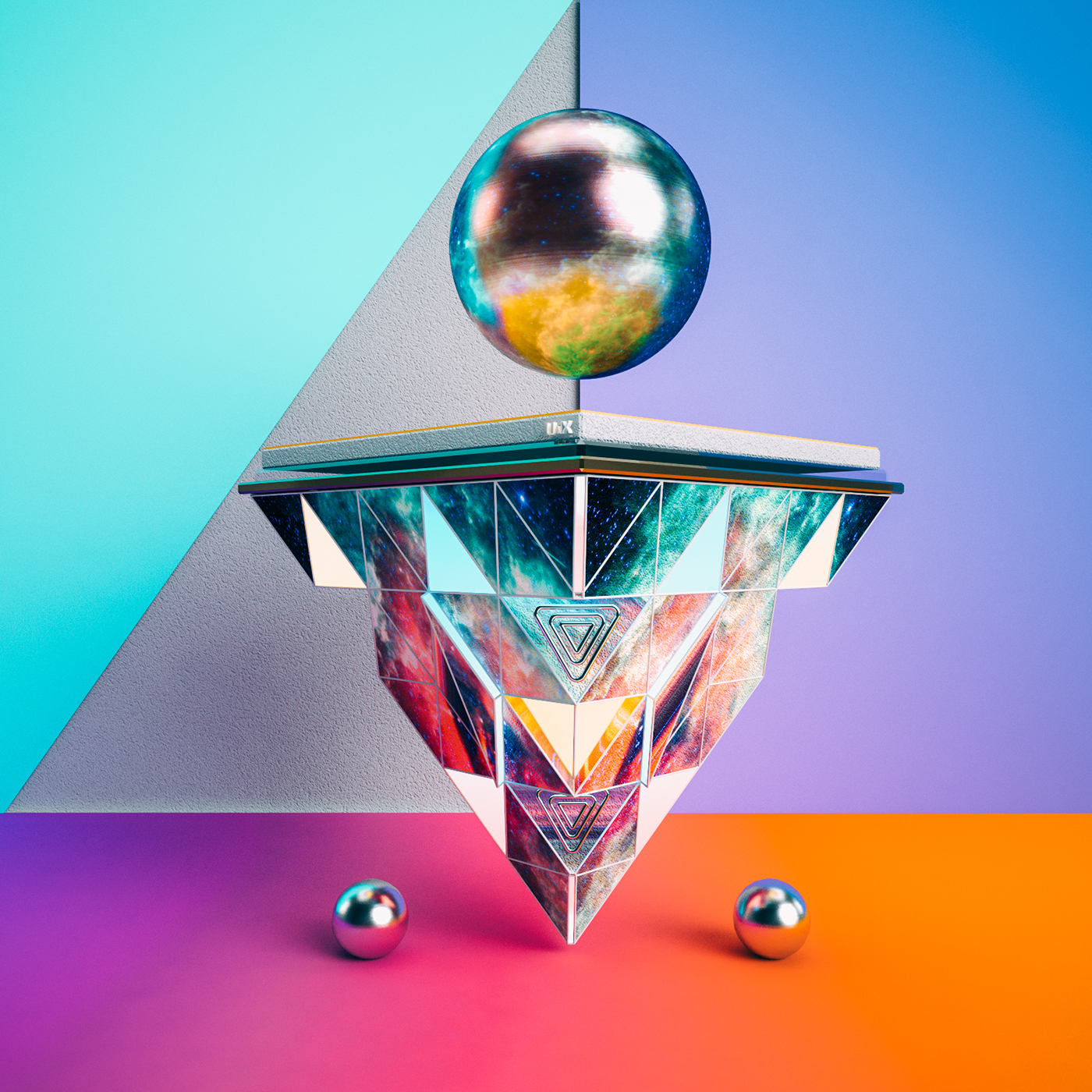Aesthetic Colorful & Geometric 3D Structures-4