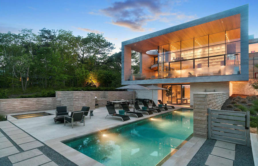 Architectural House in the Middle of a Forest in New York