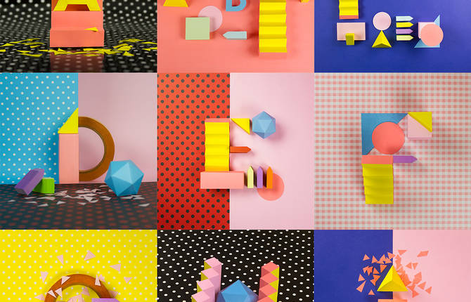 Colorful Paper Craft Alphabet