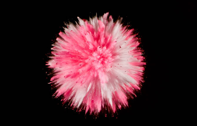 Mesmerizing Colorful Powder Explosions